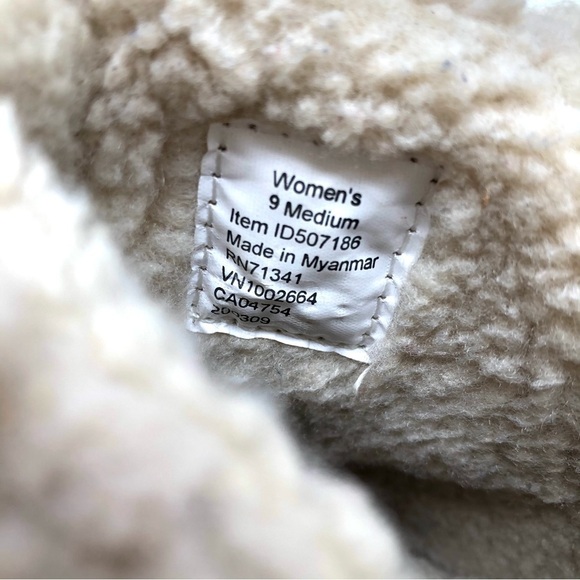 L.L. Bean teddy bear sherpa cozy slipper booties pile fleece - Picture 11 of 11